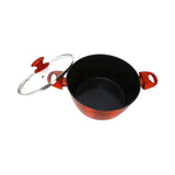 GETIT.QA- Qatar’s Best Online Shopping Website offers CHEFLINE DZN22 INDUCTION BASE CERAMIC NATURAL COATING DUTCH OVEN, 22 CM, RED at the lowest price in Qatar. Free Shipping & COD Available!