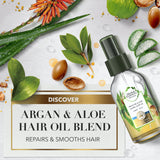 GETIT.QA- Qatar’s Best Online Shopping Website offers HERBAL ESSENCES ARGAN OIL & ALOE VERA HAIR OIL BLEND FOR HAIR REPAIR AND DRY HAIR 100 ML at the lowest price in Qatar. Free Shipping & COD Available!