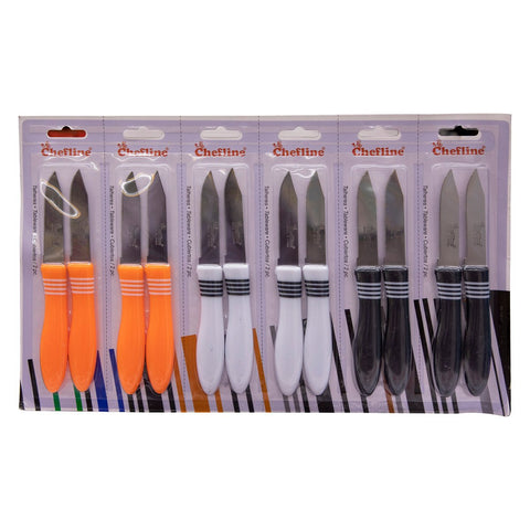 GETIT.QA- Qatar’s Best Online Shopping Website offers CHEFLINE PARING KNIFE SET 12PC GK222 at the lowest price in Qatar. Free Shipping & COD Available!