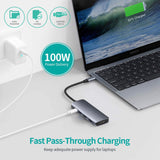 GETIT.QA- Qatar’s Best Online Shopping Website offers TRANDS TYPE-C 4 PORT HUB WITH PD CHARGING TR-CR5826 at the lowest price in Qatar. Free Shipping & COD Available!
