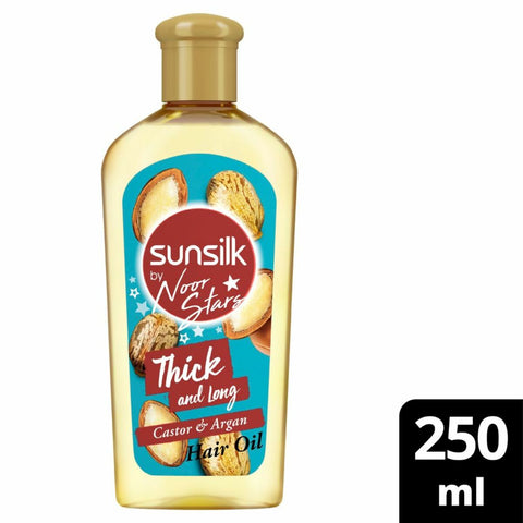 GETIT.QA- Qatar’s Best Online Shopping Website offers SUNSILK THICK & LONG WITH CASTOR & ARGAN HAIR OIL 250 ML at the lowest price in Qatar. Free Shipping & COD Available!