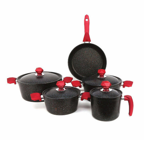 GETIT.QA- Qatar’s Best Online Shopping Website offers GIGILLI GRANITE COOKWARE SET 9PCS ASSORTED COLORS TURKEY at the lowest price in Qatar. Free Shipping & COD Available!