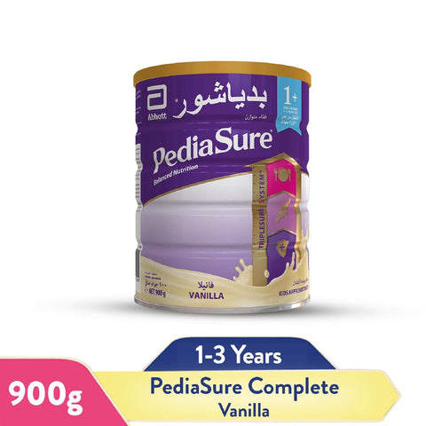 GETIT.QA- Qatar’s Best Online Shopping Website offers PEDIASURE COMPLETE BALANCED NUTRITION WITH VANILLA FLAVOUR STAGE 1+ FOR CHILDREN 1-3 YEARS 900 G at the lowest price in Qatar. Free Shipping & COD Available!