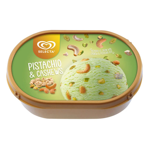 GETIT.QA- Qatar’s Best Online Shopping Website offers SELECTA ICE CREAM PISTACHIO & CASHEWS 750 ML at the lowest price in Qatar. Free Shipping & COD Available!
