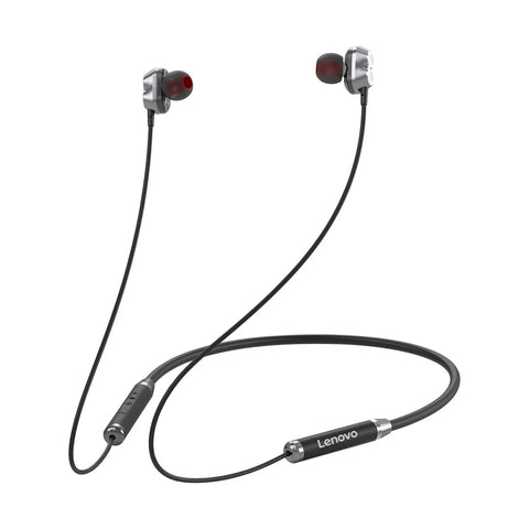 GETIT.QA- Qatar’s Best Online Shopping Website offers LENOVO HE08 NECKBAND EARPHONE BLACK at the lowest price in Qatar. Free Shipping & COD Available!