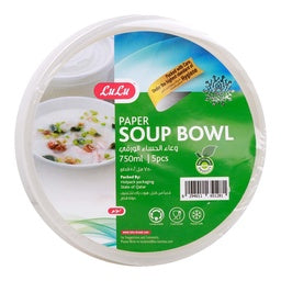 LuLu Paper Soup Bowl with Lid 750 ml 5 pcs