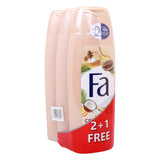 GETIT.QA- Qatar’s Best Online Shopping Website offers Fa Shower Gel 250 ml 2+1 at the lowest price in Qatar. Free Shipping & COD Available!