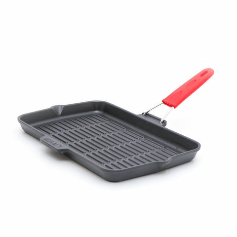 GETIT.QA- Qatar’s Best Online Shopping Website offers LAVA CAST IRON GRILL PAN WITH HANDLE-- SQUARE-- 36 CM-- GT2136 at the lowest price in Qatar. Free Shipping & COD Available!