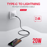 GETIT.QA- Qatar’s Best Online Shopping Website offers TRANDS 20W TYPE-C TO LIGHTNING CABLE 1 METER CA695 at the lowest price in Qatar. Free Shipping & COD Available!