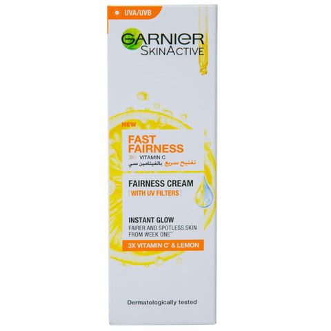 GETIT.QA- Qatar’s Best Online Shopping Website offers GARNIER SKIN ACTIVE FAST FAIRNESS CREAM 100 ML at the lowest price in Qatar. Free Shipping & COD Available!