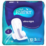 GETIT.QA- Qatar’s Best Online Shopping Website offers FEATHER ULTRA NIGHT SANITARY PADS WITH WINGS 3 SIZE 10PCS at the lowest price in Qatar. Free Shipping & COD Available!