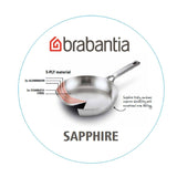 GETIT.QA- Qatar’s Best Online Shopping Website offers BRABANTINA SAPPHIRE 5PLY STAINLESS STEEL FRY PAN-- 28 CM at the lowest price in Qatar. Free Shipping & COD Available!