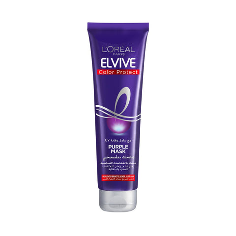 GETIT.QA- Qatar’s Best Online Shopping Website offers L'OREAL PARIS ELVIVE COLOR PROTECT PURPLE HAIR MASK 150 ML at the lowest price in Qatar. Free Shipping & COD Available!