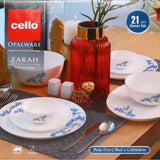 GETIT.QA- Qatar’s Best Online Shopping Website offers CELLO DINNER SET DAINTY BLUE 21PCS at the lowest price in Qatar. Free Shipping & COD Available!