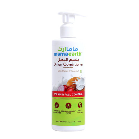 GETIT.QA- Qatar’s Best Online Shopping Website offers MAMAEARTH ONION CONDITIONER FOR HAIR GROWTH AND HAIR FALL CONTROL WITH ONION AND COCONUT 250 ML at the lowest price in Qatar. Free Shipping & COD Available!