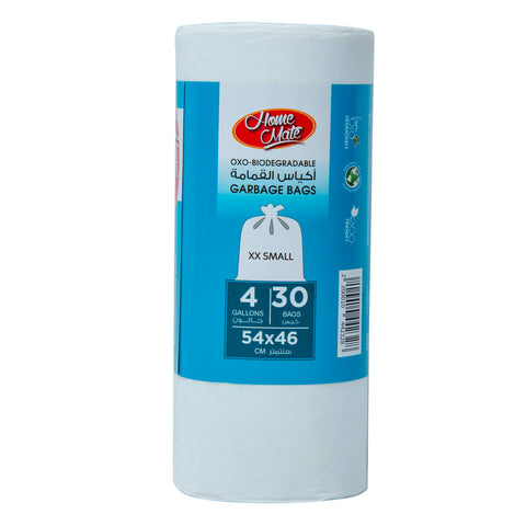 Home Mate White Garbage Bags 4 Gallons 54 x 46 cm 30 pcs
