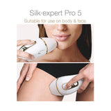 GETIT.QA- Qatar’s Best Online Shopping Website offers BRAUN IPL HAIR REMOVAL FOR WOMEN SILK EXPERT PRO 5 at the lowest price in Qatar. Free Shipping & COD Available!