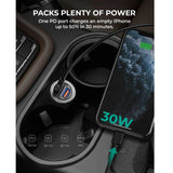 GETIT.QA- Qatar’s Best Online Shopping Website offers AUKEY 30W METAL DUAL PORT FAST CAR CHARGER CCA3 at the lowest price in Qatar. Free Shipping & COD Available!