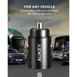 GETIT.QA- Qatar’s Best Online Shopping Website offers AUKEY 30W METAL DUAL PORT FAST CAR CHARGER CCA3 at the lowest price in Qatar. Free Shipping & COD Available!