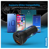 GETIT.QA- Qatar’s Best Online Shopping Website offers PHILIPS 30W PD+QC CAR CHARGER -DLP2521/00 at the lowest price in Qatar. Free Shipping & COD Available!