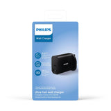 GETIT.QA- Qatar’s Best Online Shopping Website offers PHILIPS 30W PD+QC WALL CHARGER, BLACK -DLP2621/05 at the lowest price in Qatar. Free Shipping & COD Available!