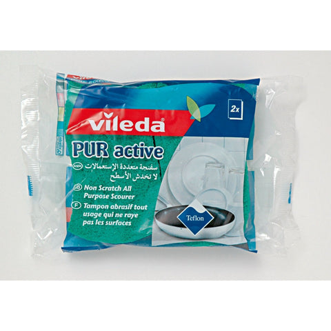 GETIT.QA- Qatar’s Best Online Shopping Website offers VILEDA PURE ACTIVE FLEX NON SCRATCH DISH WASHING SPONGE SCOURER 2 PCS
 at the lowest price in Qatar. Free Shipping & COD Available!