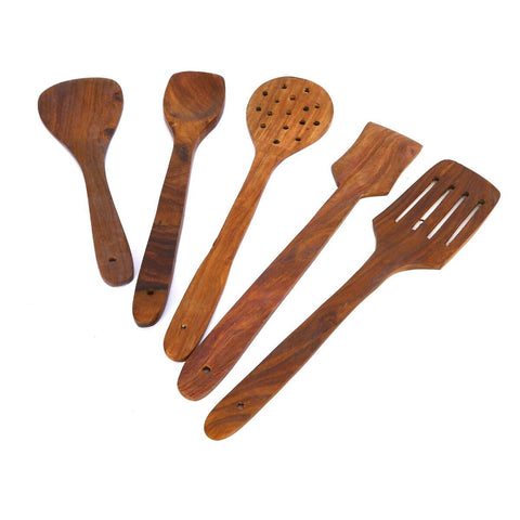 GETIT.QA- Qatar’s Best Online Shopping Website offers CHEFLINE WOODEN UTENSILS 5PCS at the lowest price in Qatar. Free Shipping & COD Available!