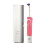 GETIT.QA- Qatar’s Best Online Shopping Website offers ORAL-B D100 VITALITY CROSS ACTION RECHARGEABLE TOOTHBRUSH WITH TRAVEL CASE D100.414.1X W PINK at the lowest price in Qatar. Free Shipping & COD Available!