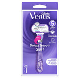 GETIT.QA- Qatar’s Best Online Shopping Website offers GILLETTE VENUS DELUXE SMOOTH SWIRL WOMEN'S RAZOR HANDLE + 2 RAZOR BLADE REFILLS at the lowest price in Qatar. Free Shipping & COD Available!