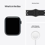 GETIT.QA- Qatar’s Best Online Shopping Website offers APPLE WATCH NIKE SERIES 7 GPS + CELLULAR MKL53 45MM MIDNIGHT ALUMINIUM CASE WITH ANTHRACITE/BLACK NIKE SPORT BAND at the lowest price in Qatar. Free Shipping & COD Available!