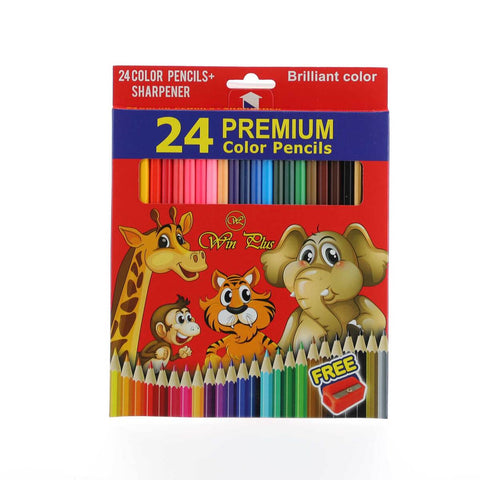 GETIT.QA- Qatar’s Best Online Shopping Website offers WIN PLUS PREMIUM COLOR PENCIL TTM004, 24PCS at the lowest price in Qatar. Free Shipping & COD Available!