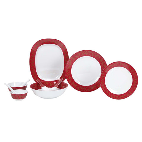 GETIT.QA- Qatar’s Best Online Shopping Website offers LULU MELAMIN DINNER SET 34PCS COOPER RED at the lowest price in Qatar. Free Shipping & COD Available!