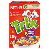 GETIT.QA- Qatar’s Best Online Shopping Website offers NESTLE TRIX 6 FRUITY SHAPED BREAKFAST CEREAL 330 G at the lowest price in Qatar. Free Shipping & COD Available!