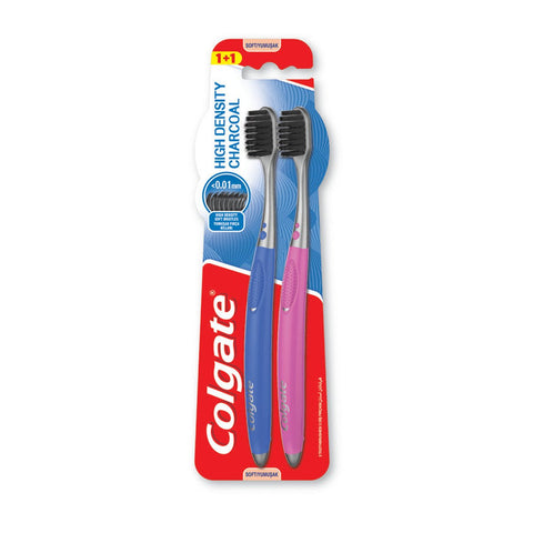 GETIT.QA- Qatar’s Best Online Shopping Website offers COLGATE HIGH DENSITY CHARCOAL TOOTHBRUSH SOFT 1+1 at the lowest price in Qatar. Free Shipping & COD Available!