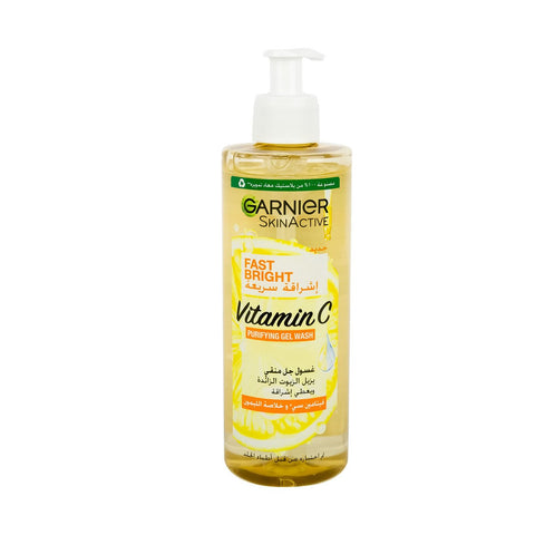 GETIT.QA- Qatar’s Best Online Shopping Website offers GARNIER SKIN ACTIVE FAST BRIGHT VITAMIN C PURIFYING GEL WASH 400 ML at the lowest price in Qatar. Free Shipping & COD Available!