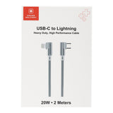 GETIT.QA- Qatar’s Best Online Shopping Website offers SWISS MILITARY TYPE-C LIGHTNING CABLE CL20 2METER WHITE at the lowest price in Qatar. Free Shipping & COD Available!