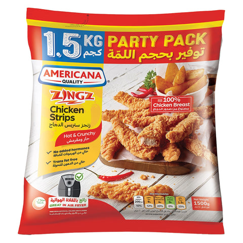 Americana Zingz Hot & Crunchy Chicken Strips 1.5 kg