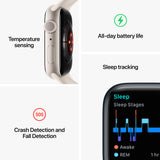 GETIT.QA- Qatar’s Best Online Shopping Website offers APPLE WATCH SERIES 8 GPS MIDNIGHT ALUMINIUM CASE WITH MIDNIGHT SPORT BAND, 41 MM, MNP53AE at the lowest price in Qatar. Free Shipping & COD Available!