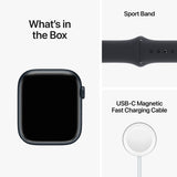 GETIT.QA- Qatar’s Best Online Shopping Website offers APPLE WATCH SERIES 8 GPS MIDNIGHT ALUMINIUM CASE WITH MIDNIGHT SPORT BAND, 41 MM, MNP53AE at the lowest price in Qatar. Free Shipping & COD Available!