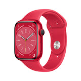 GETIT.QA- Qatar’s Best Online Shopping Website offers APPLE WATCH SERIES 8 GPS (PRODUCT)RED ALUMINIUM CASE WITH (PRODUCT) RED SPORT BAND-- 45 MM-- MNP43AE at the lowest price in Qatar. Free Shipping & COD Available!