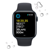 GETIT.QA- Qatar’s Best Online Shopping Website offers APPLE WATCH SE GPS MIDNIGHT ALUMINIUM CASE WITH MIDNIGHT SPORT BAND-- 40 MM-- MNJT3AE at the lowest price in Qatar. Free Shipping & COD Available!