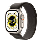 GETIT.QA- Qatar’s Best Online Shopping Website offers APPLE WATCH ULTRA GPS + CELLULAR TITANIUM CASE WITH BLACK/GRAY TRAIL LOOP, 49 MM, SMALL/MEDIUM (BAND SIZE), MQFW3 at the lowest price in Qatar. Free Shipping & COD Available!