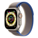 GETIT.QA- Qatar’s Best Online Shopping Website offers APPLE WATCH ULTRA GPS + CELLULAR TITANIUM CASE WITH BLUE/GRAY TRAIL LOOP, 49 MM, MEDIUM/LARGE (BAND SIZE), MQFV3 at the lowest price in Qatar. Free Shipping & COD Available!