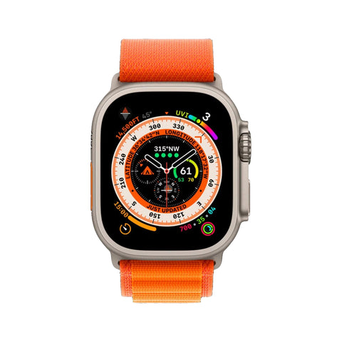 GETIT.QA- Qatar’s Best Online Shopping Website offers APPLE WATCH ULTRA GPS + CELLULAR TITANIUM CASE WITH ORANGE ALPINE LOOP, 49 MM, SMALL (BAND SIZE), MNHH3 at the lowest price in Qatar. Free Shipping & COD Available!