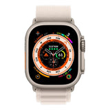 GETIT.QA- Qatar’s Best Online Shopping Website offers APPLE WATCH ULTRA GPS + CELLULAR TITANIUM CASE WITH STARLIGHT ALPINE LOOP, 49 MM, MEDIUM (BAND SIZE), MQFR3 at the lowest price in Qatar. Free Shipping & COD Available!