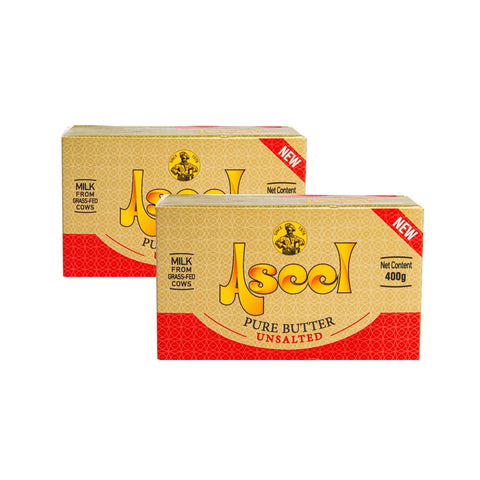 Aseel Unsalted Pure Butter Value Pack 2 x 400 g