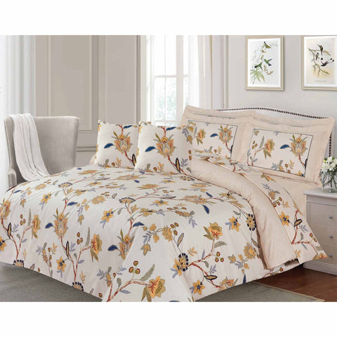 Barbarella Cotton Fitted Sheet Double (137x200+25cm) 3pcs Set 144TC Makem