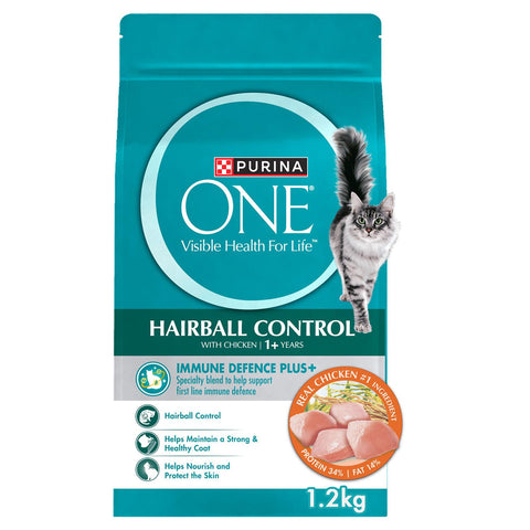 Purina One Hairball Control with Chicken 1+ Years 1.2 kg