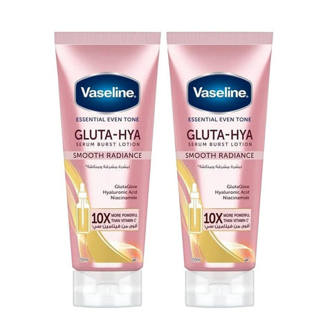 Vaseline Essential Even Tone Smooth Radiance Gluta-Hya Serum Burst Lotion Value Pack 2 x 200 ml