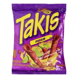 Takis Fuego Hot Chilli Pepper & Lime Rolled Tortilla Chips 80 g